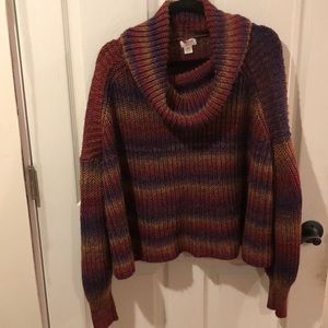 Loose fitting cowl neck sweater